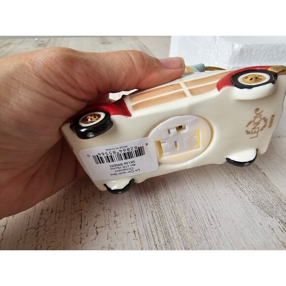 Lenox lit car porcelain skis ornament skier new Xmas tree - Picture 3 of 8